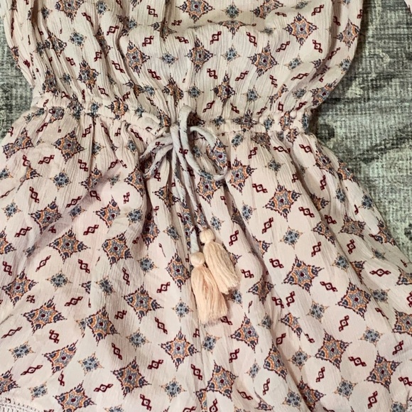 Abercrombie & Fitch size S Pink Patterned Off-Shoulder Romper boho chic beach - Picture 3 of 7
